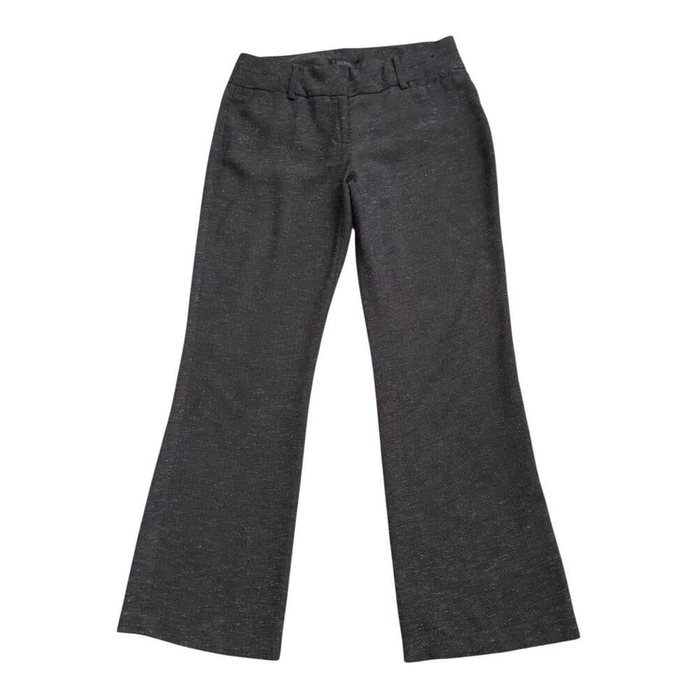 7TH Avenue NY & Co Pants Womens 8 Black Speckled Bootcut Career Dress Slacks